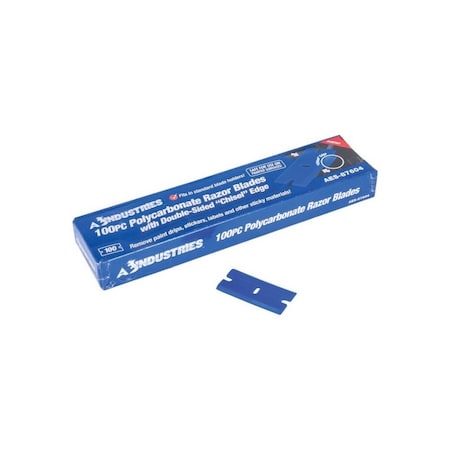 A E S Industries POLYCARBONATE D/E RAZOR BLADE, 100PK 87604
